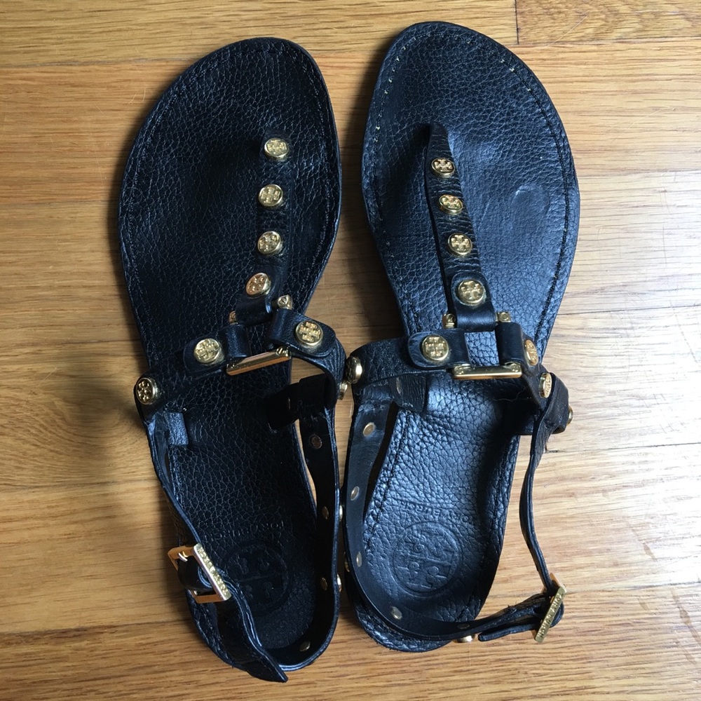 Tory Burch logo t strap sandal